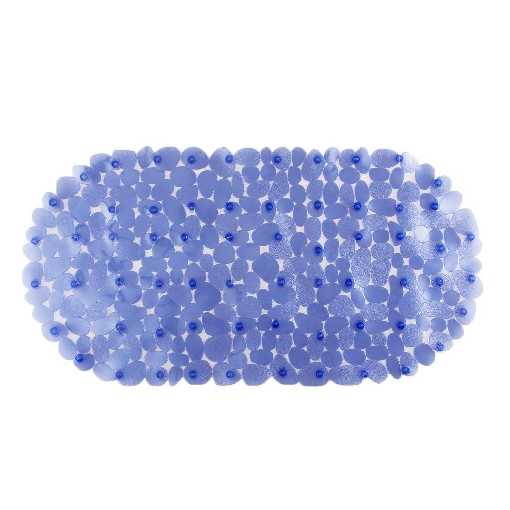 lewis's Bath Shower Mat Blue Pebble