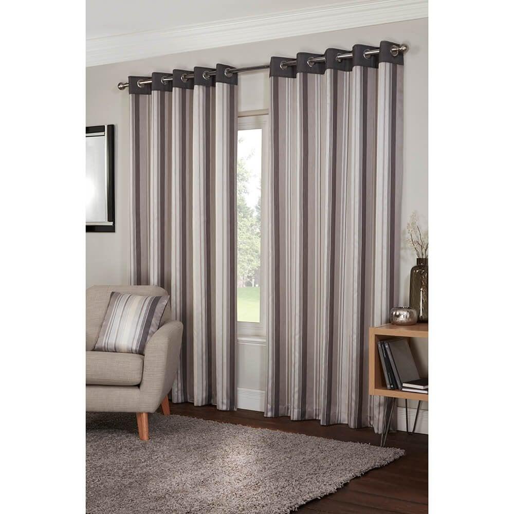 lewis's Bentley Eyelet Curtains - Charcoal