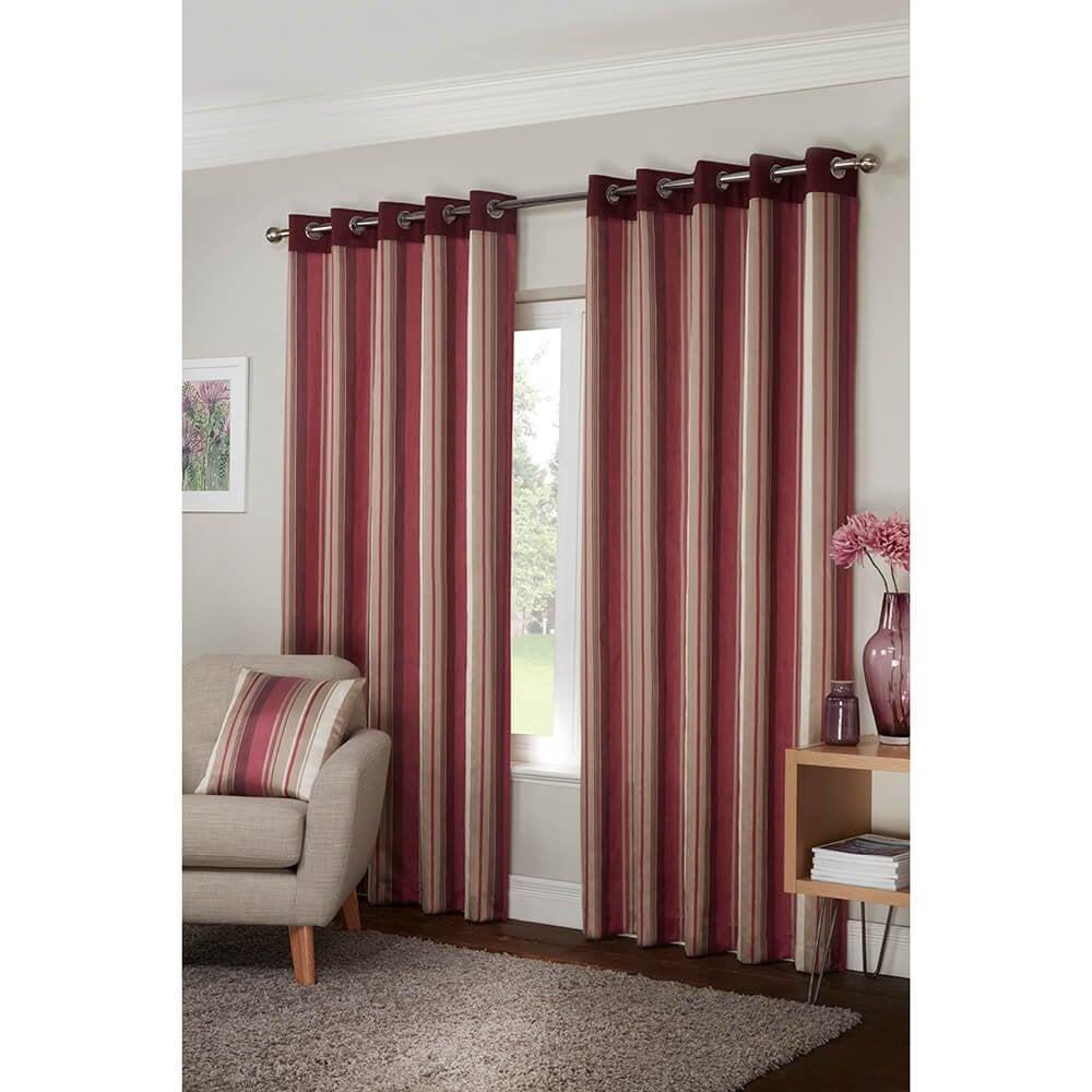 lewis's Bentley Eyelet Curtains - Red