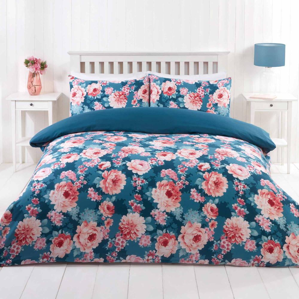 lewis's Bloom Duvet Set - Pink