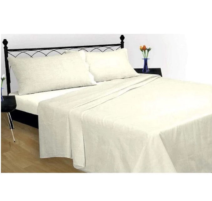 lewis's Brushed Cotton Sheet Range - Cream