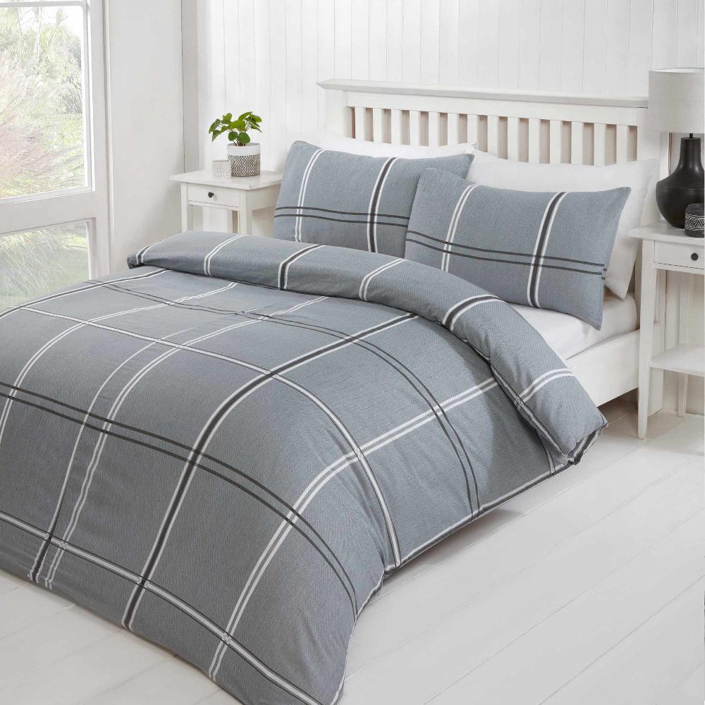 Lewis's Compton Duvet Set - Grey
