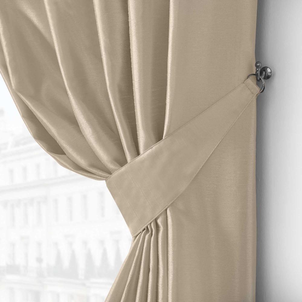 Lewis's Denver Lined Eyelet Curtains - Gold