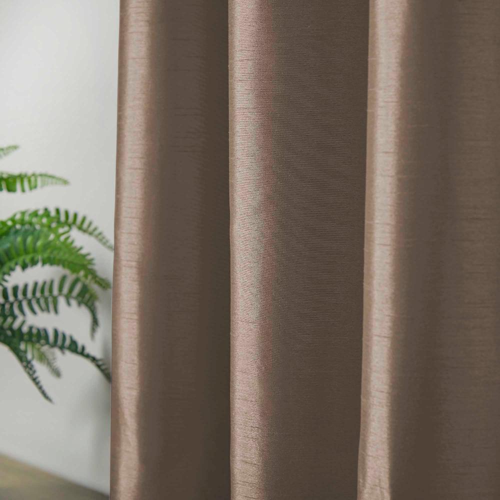 Lewis's Denver Lined Eyelet Curtains - Mink