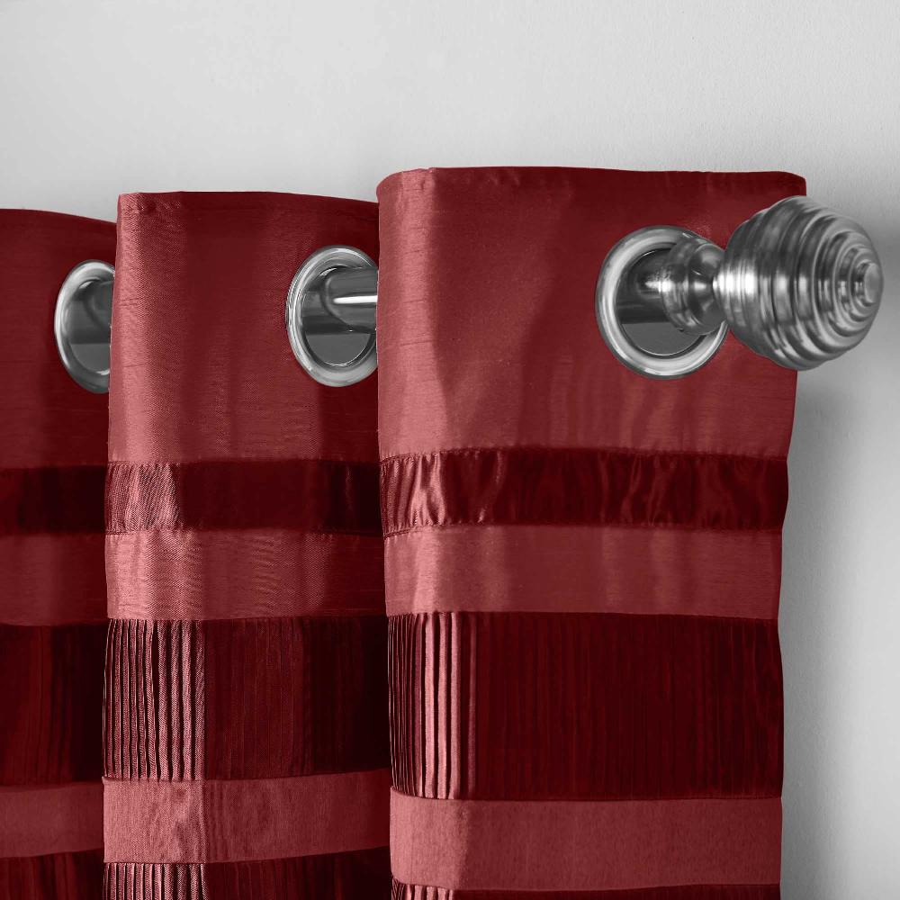 Lewis's Denver Lined Eyelet Curtains - Red