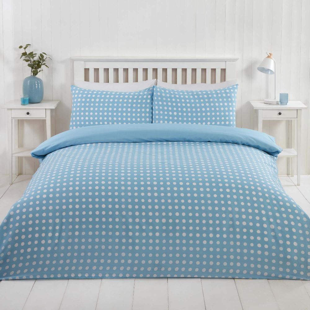 lewis's Dotty Duvet Set - Blue