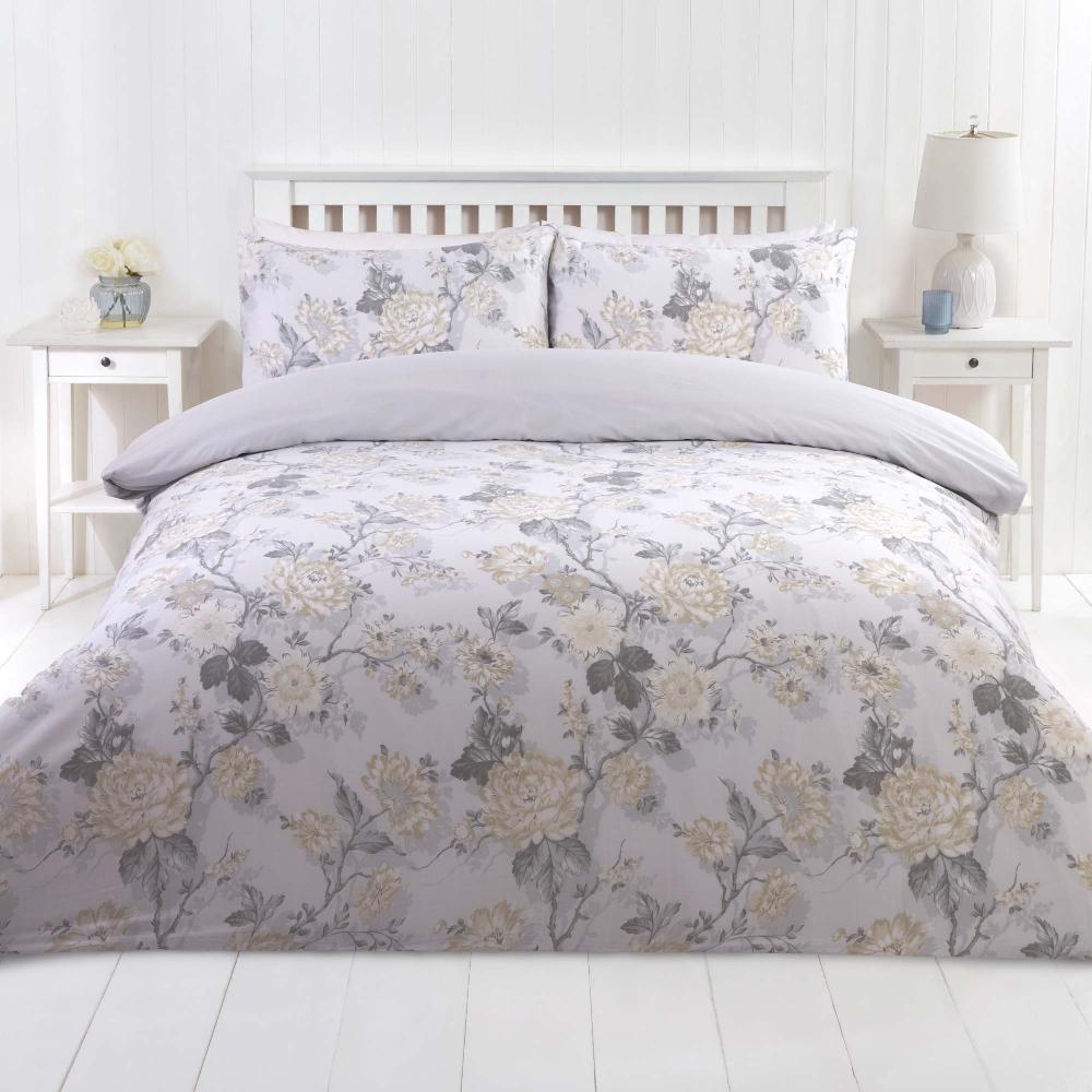 lewis's Fauna Duvet Set - Grey/Cream