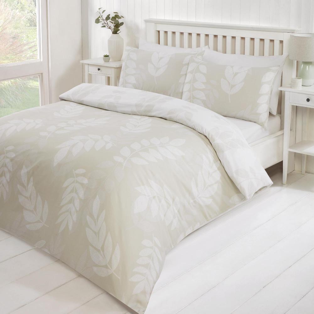Lewis's Frond Duvet Set - Natural