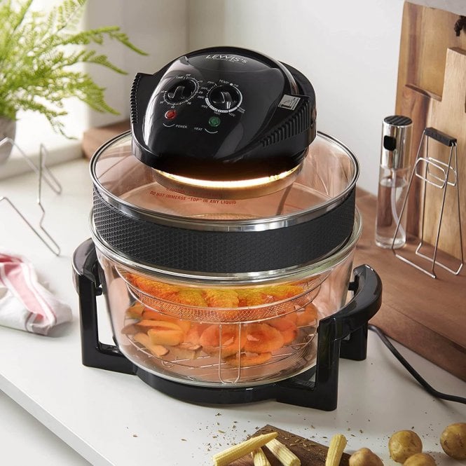 Lewis's Lewis's Halogen Air Fryer 17 Litre With Adjustable Temperature Control - Black