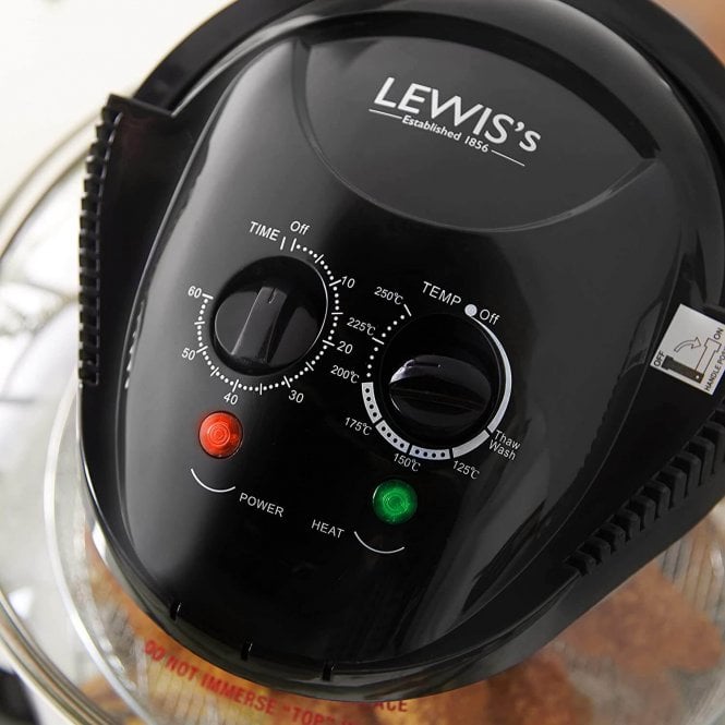 Lewis's Lewis's Halogen Air Fryer 17 Litre With Adjustable Temperature Control - Black