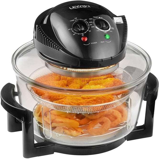 lewis's Lewis's Halogen Air Fryer 17 Litre with Adjustable Temperature Control - Black