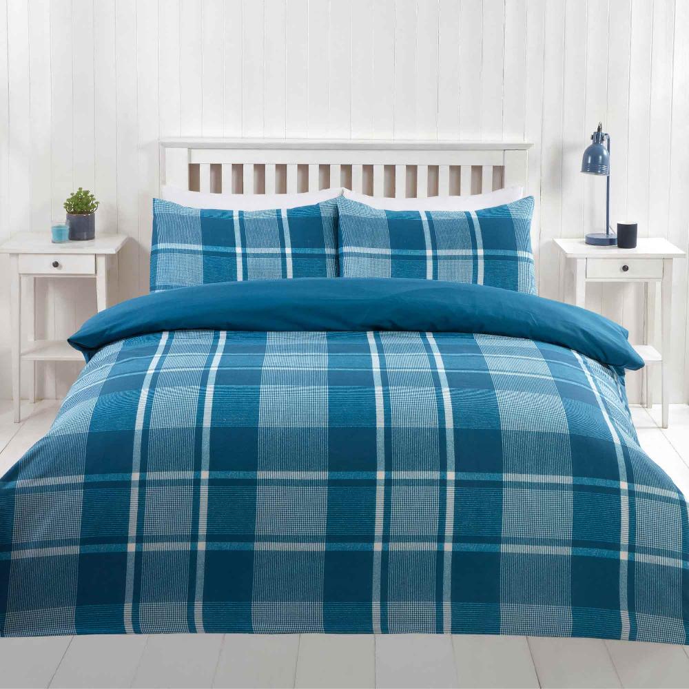 lewis's Hampton Duvet Set - Teal