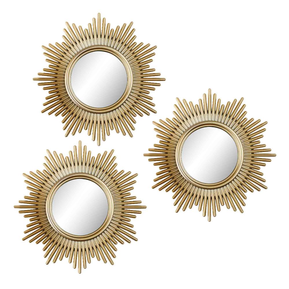 lewis's Lewis's Hanging Wall Mirrors - Set of 3 - Champagne