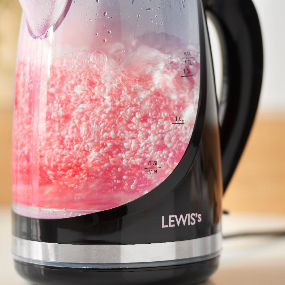 Lewis's Lewis's Illuminated Jug Kettle 1.7L 2200W - Black