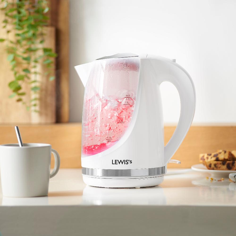 Lewis's Lewis's Illuminated Jug Kettle 1.7L 2200W - White