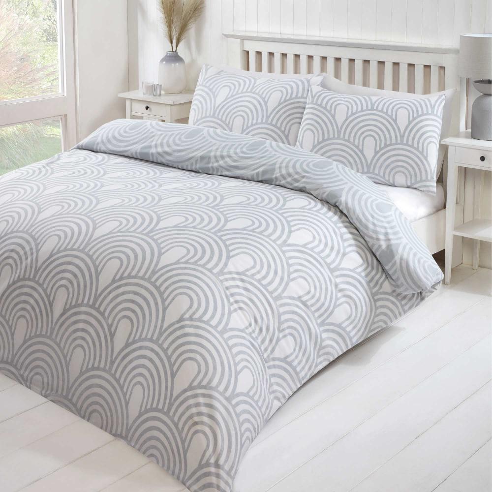 Lewis's Kaleid Duvet Set - Grey