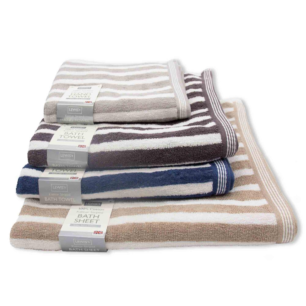 lewis's Kalmar Striped Yarn Dyed Towel Range