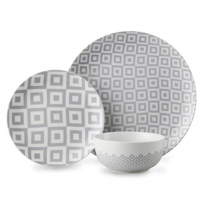 lewis's Lewis's 12 Piece Dinner Set - Geo