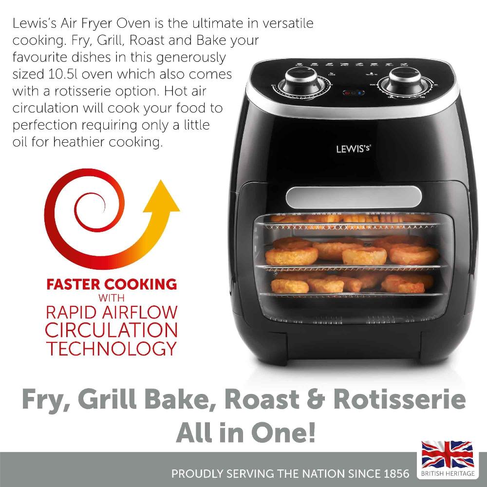 Lewis's Lewis's Air Fryer Oven 10.5L - Black
