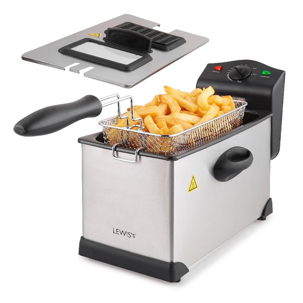 lewis's Lewis's Deep Fat Fryer 3L - Stainless Steel