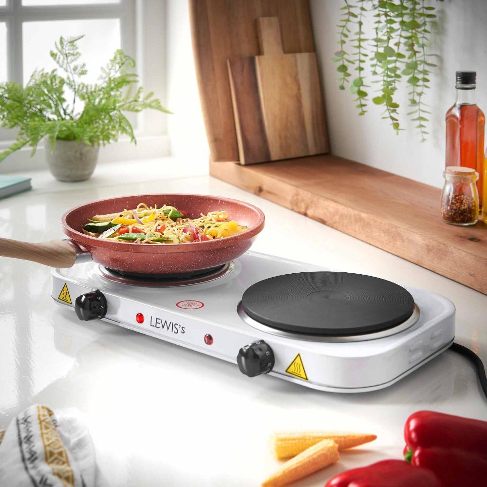 Lewis's Lewis's Hotplate Double 2500W - White