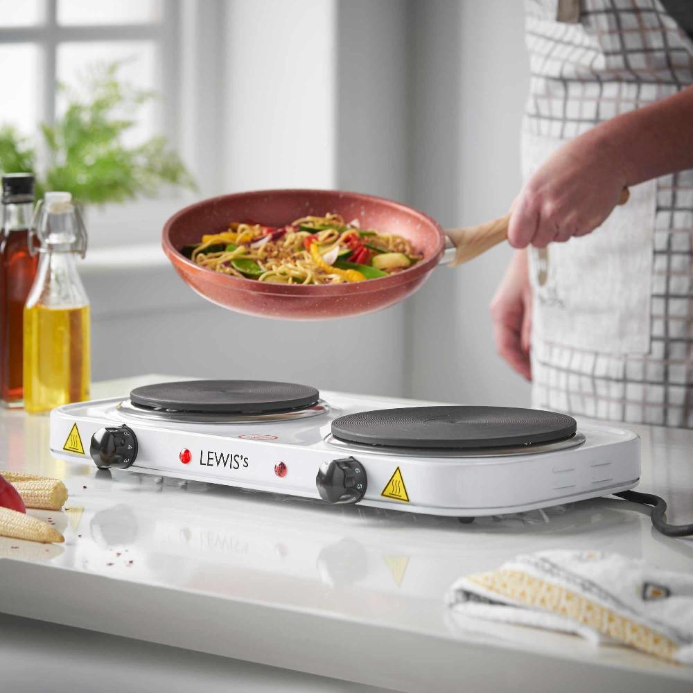 Lewis's Lewis's Hotplate Double 2500W - White