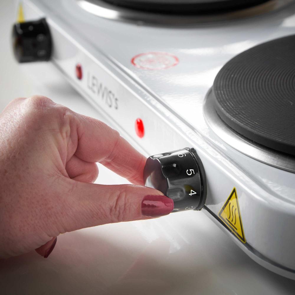 Lewis's Lewis's Hotplate Double 2500W - White
