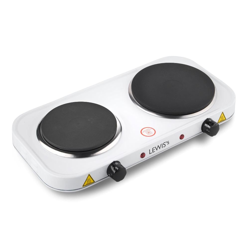 lewis's Lewis's Hotplate Double 2500W - White