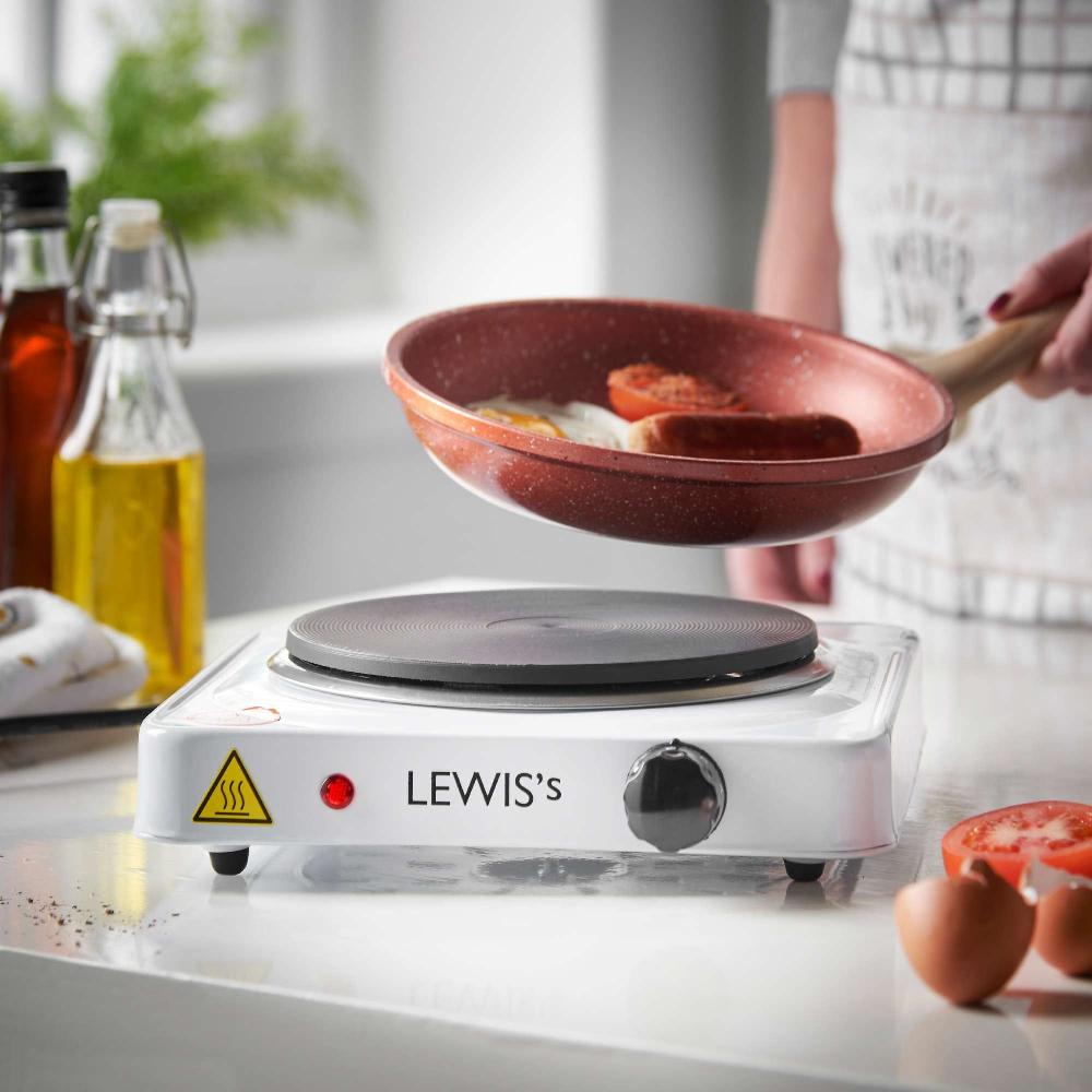 Lewis's Lewis's Hotplate Single 1500W - White