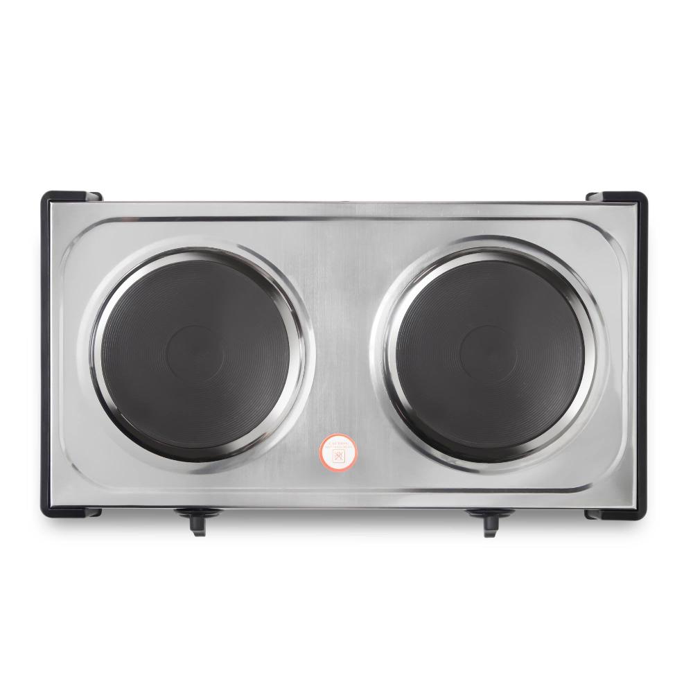 Lewis's Lewis's Hotplate Twin - Stainless Steel