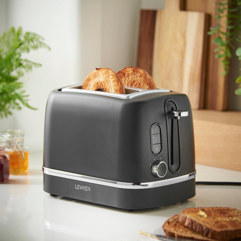 Lewis's Lewis's Manhattan 2 Slice Toaster - Black