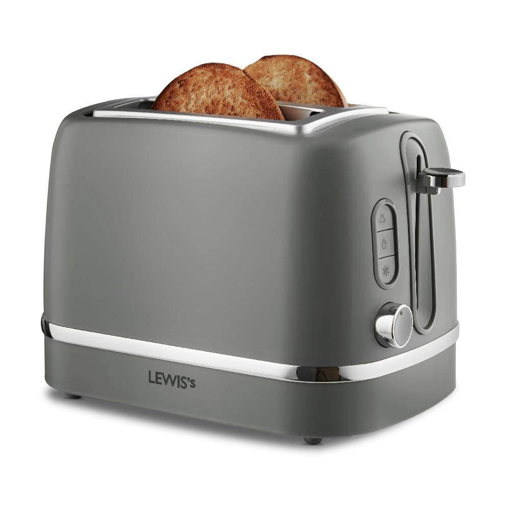 Lewis's Lewis's Manhattan 2 Slice Toaster - Grey
