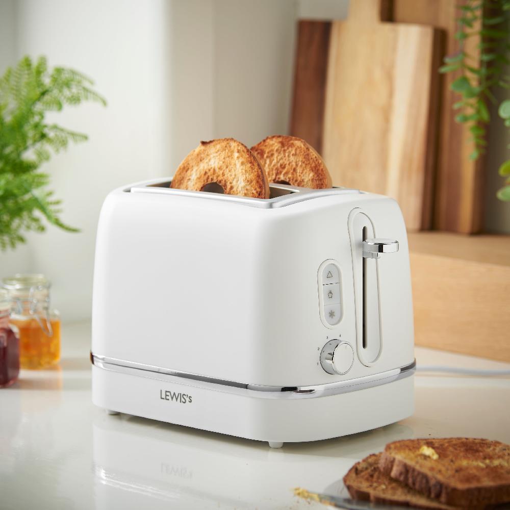 Lewis's Lewis's Manhattan 2 Slice Toaster - White