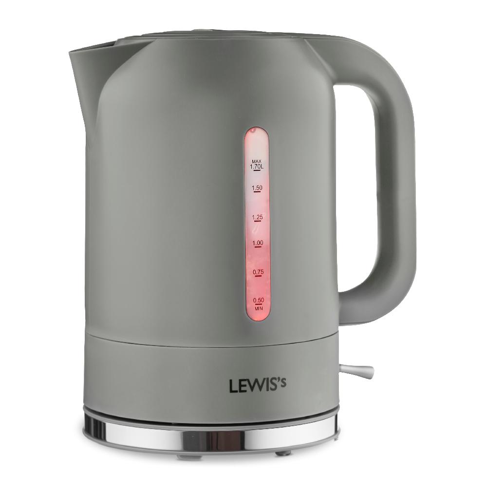 Lewis's Lewis's Manhattan Jug Kettle 1.7L 3KW - Grey