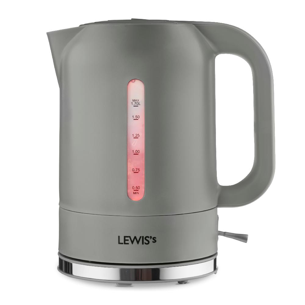 lewis's Lewis's Manhattan Jug Kettle 1.7L 3KW - Grey