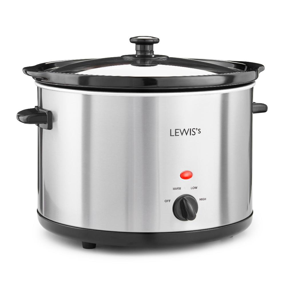 lewis's Lewis's Slow Cooker 5L Stainless Steel
