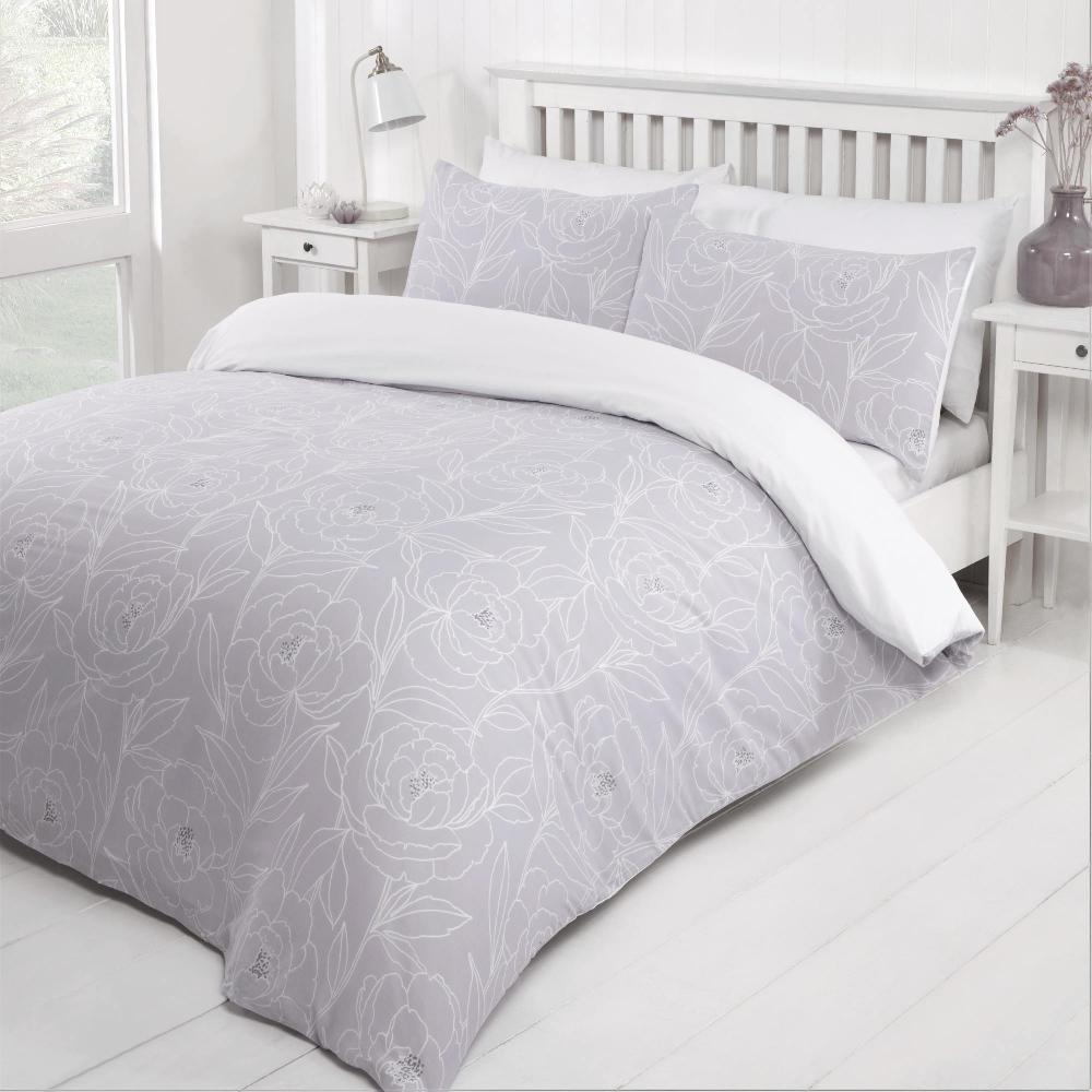 Lewis's Linea Duvet Set - Grey