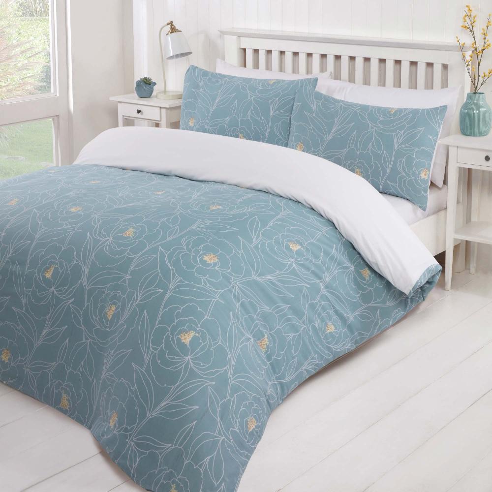 Lewis's Linea Duvet Set - Teal