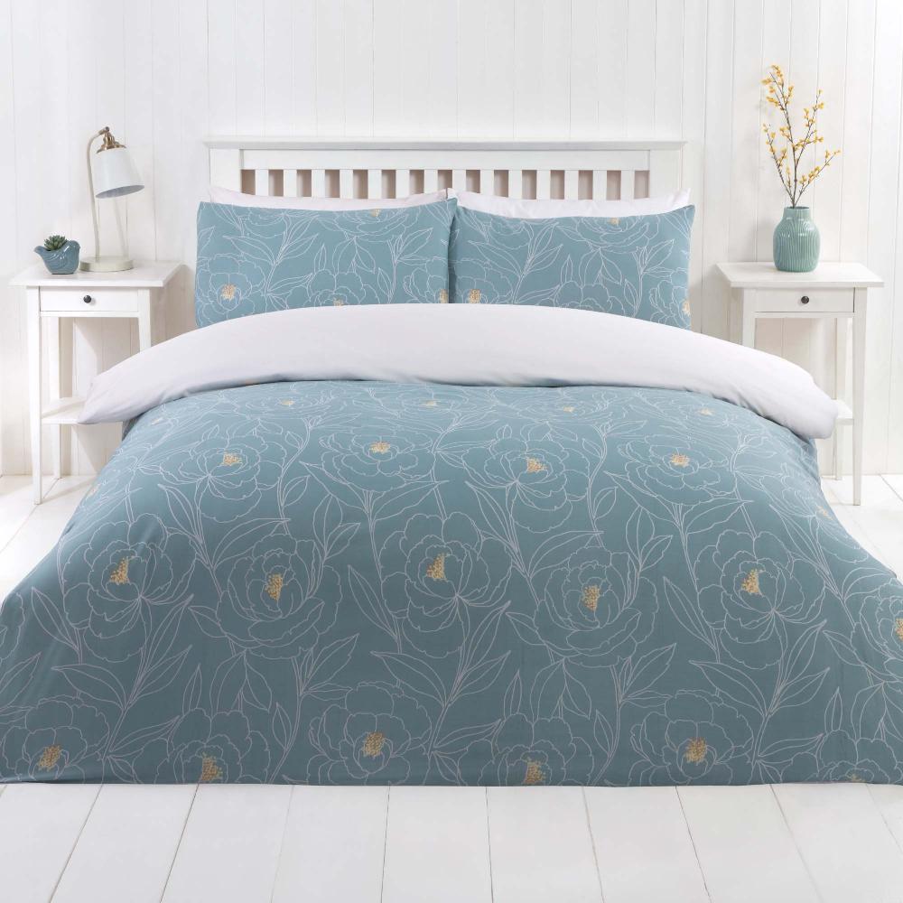 lewis's Linea Duvet Set - Teal