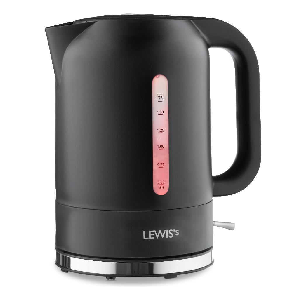 Lewis's Lewis's Manhattan Jug Kettle 1.7L 3KW - Black