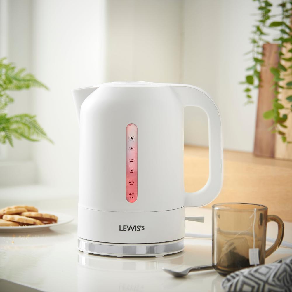 Lewis's Lewis's Manhattan Jug Kettle 1.7L 3KW - White