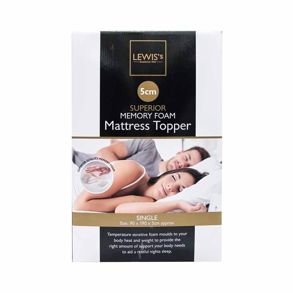 lewis's Memory Foam Topper 5cm