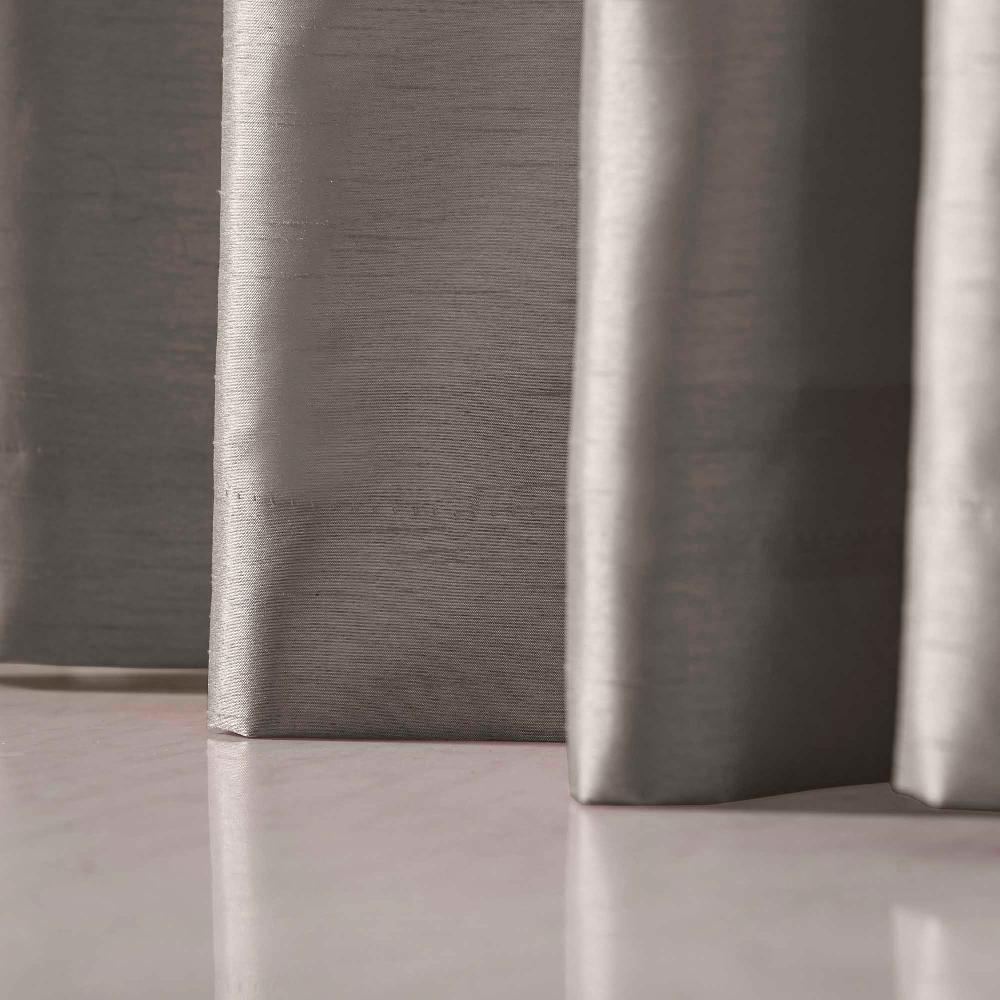 Lewis's Olivia Velvet Top Eyelet Curtains - Silver