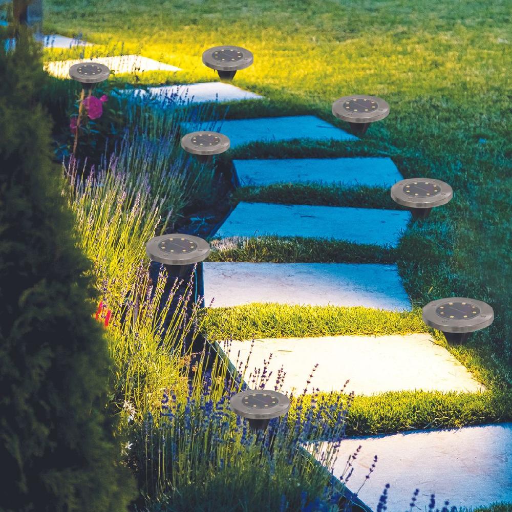 Lewis's Outdoor Solar Ground Lights Pack Of 8