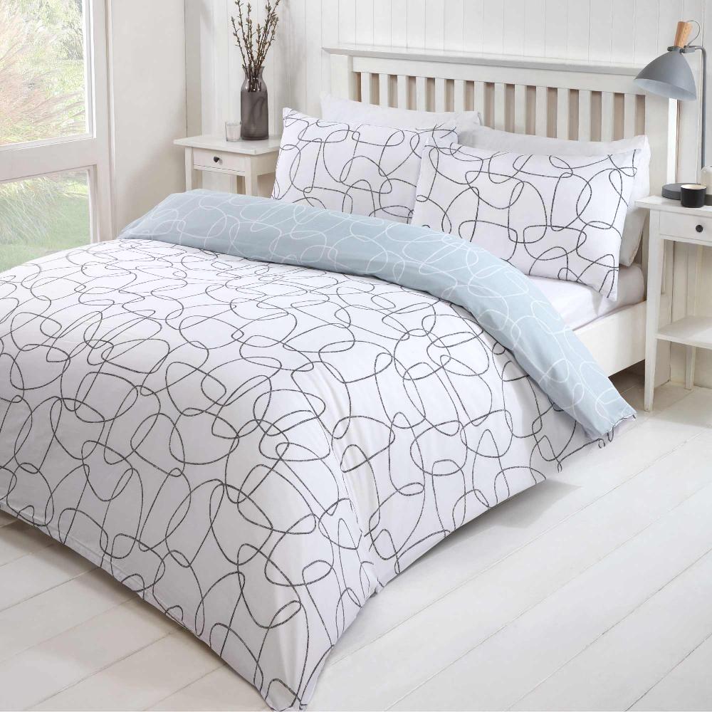 Lewis's Pebble Duvet Set - Black