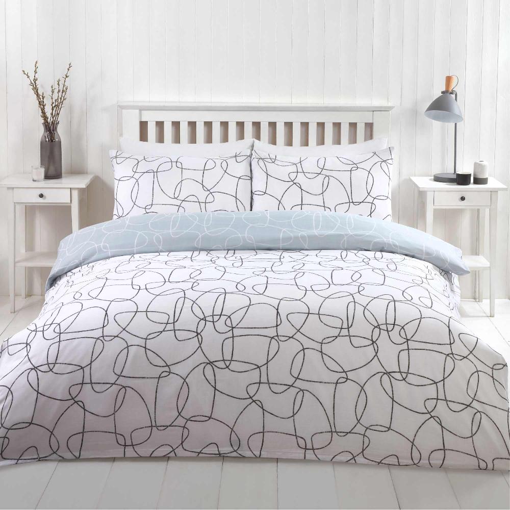 lewis's Pebble Duvet Set - Black