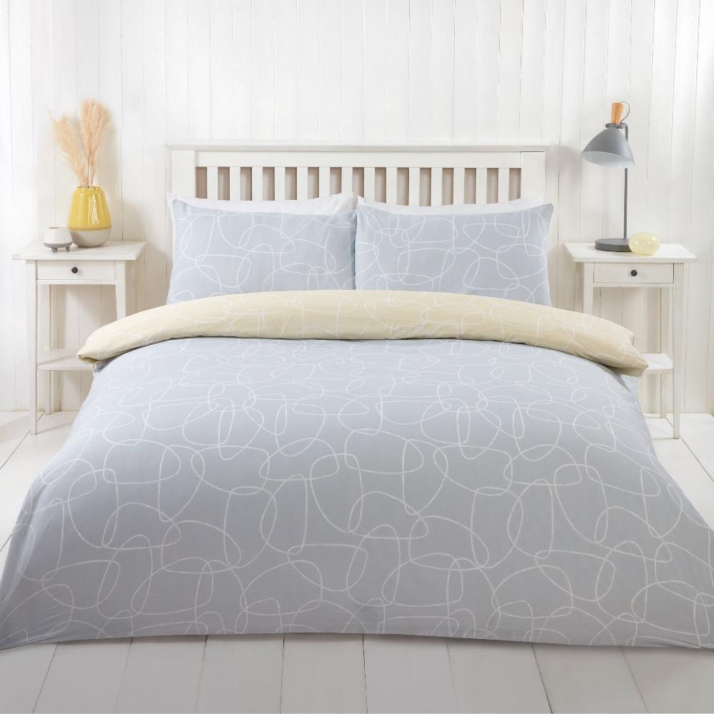 lewis's Pebble Duvet Set - Grey