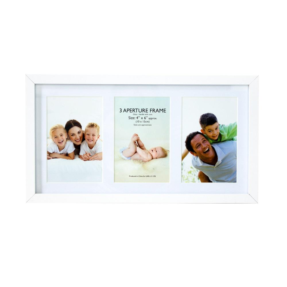 Lewis's Picture Photo Frame With 3 Photos White