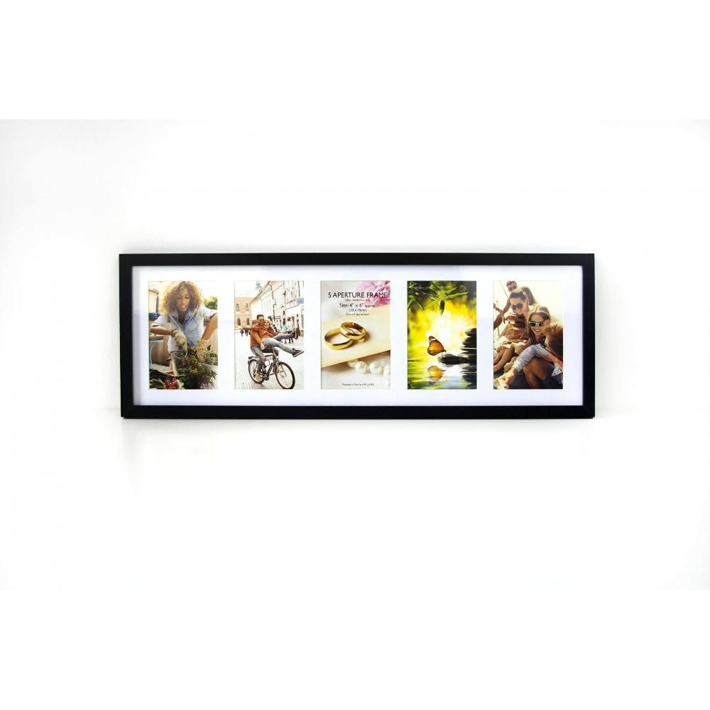 lewis's Picture Photo Frame with 5 Photos Black