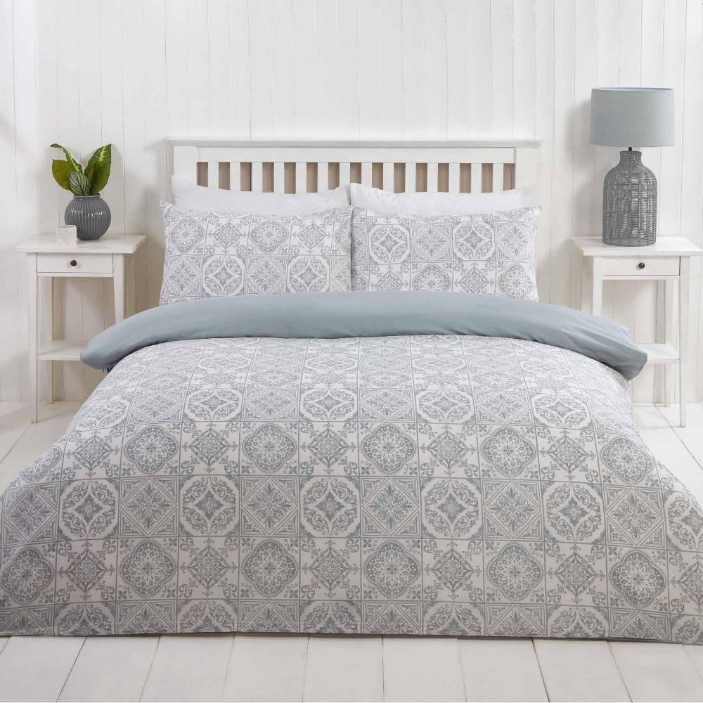 lewis's Porto Duvet Set - Grey